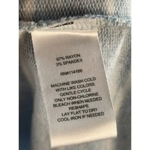 Peyton Primrose Blue White Striped Pocket Tunic Top Shirt XL TG Rayon Spandex