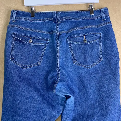 Riders By Lee Women's Blue Denim Capri Jeans Size Classic Comfort 20W GUC *FLAW