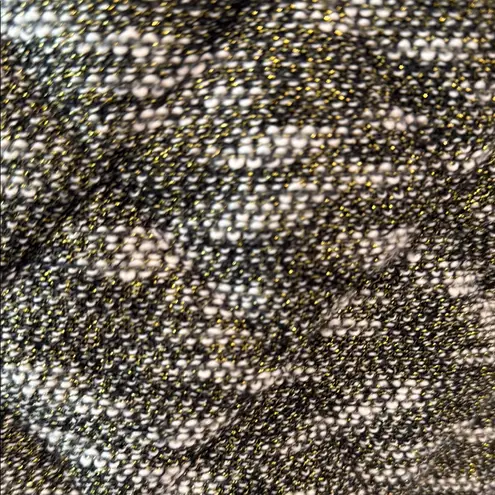 Takara Tweed Vest Women’s Size S Black Gold Metallic Puffer Style Layering