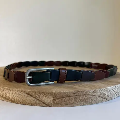 Capezio Genuine Leather Colored India Made Solid Brass Buckle Belt Size M/L Brown Size M