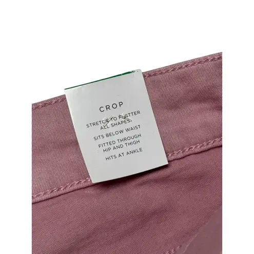 Dip Womens Cropped Fit Pants Size 4 Pink Cotton Denim