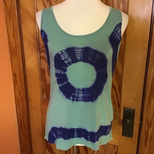Urban X Hippie Chic Tie Die Tank Top Green