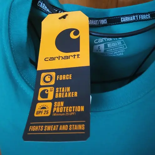 Carhartt  tank top blue size small relaxed fit work wear outdoor tank top turquoi