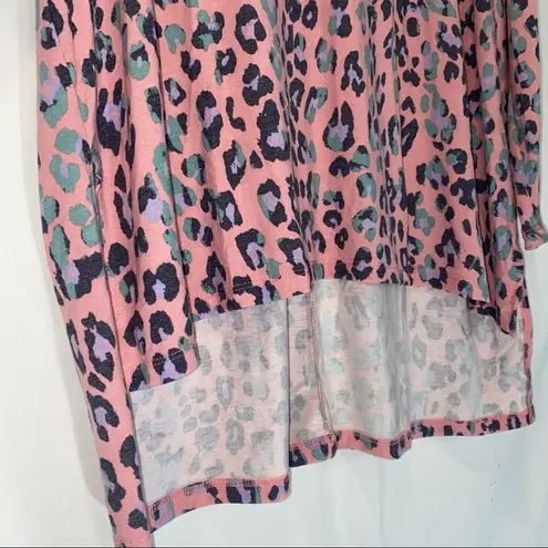 White Birch Neon Multicolor Color Leopard Top Medium