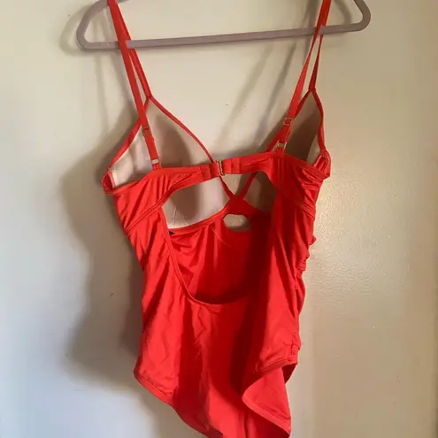 La Blanca Women's Standard Island Goddess Twist Keyhole One Piece Swimsuit SZ 14