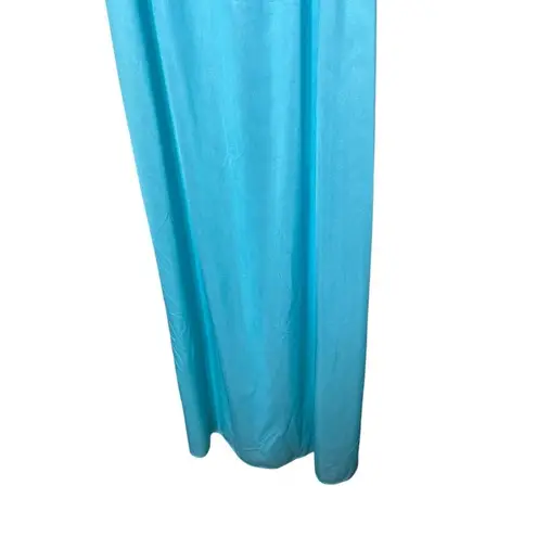 Vintage Rikki New York House Dress Muu Muu Sleep Gown Blue Medium