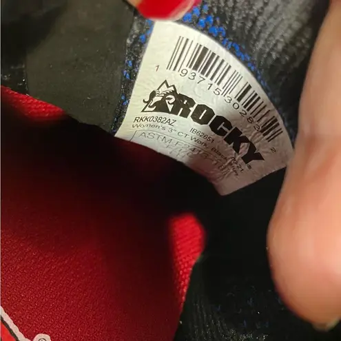 Rocky day one safety work knits LX shoes black blue women’s size 6.5 new in box