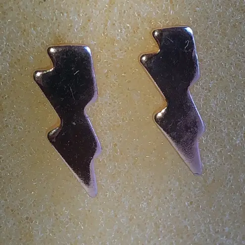 Gold Tone Boho Lightning Bolt Earrings