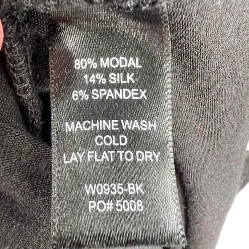 Betabrand Black Travel Dress Long Sleeve Stretchy Tunic With Pockets Medium