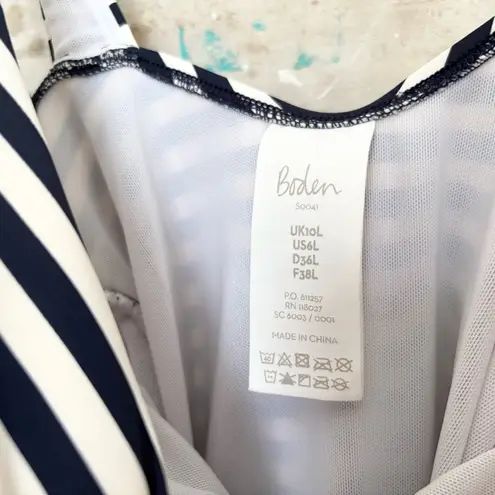 Boden Talamanca Striped One Piece Bathing Suit, Navy/ White Size 6
