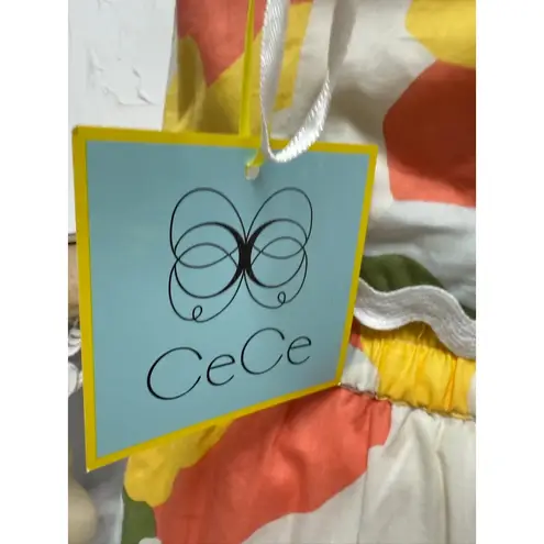 CeCe NWT 2-Piece Cotton Set S Tank Top + Tiered Maxi Skirt Floral Ric-Rac