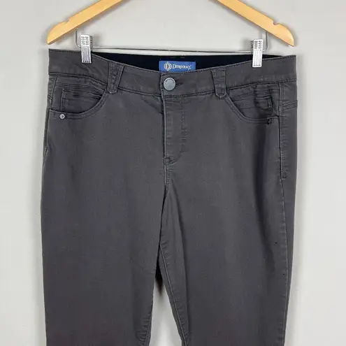 Democracy Ab Solution Jeans Womens 14 Gray Skinny Stretch Denim Tapered Leg