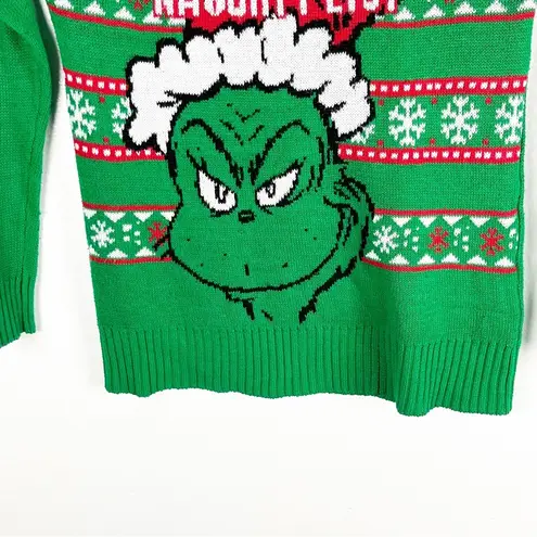 Dr. Seuss The Grinch Green Christmas Holiday Graphic Long Sleeves Sweater