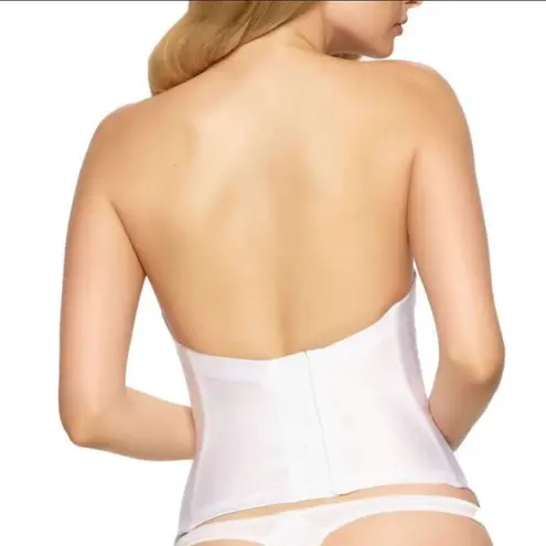 Dominique Colette Lace Corset Elegant lace trim adds a romantic touch to this full-length