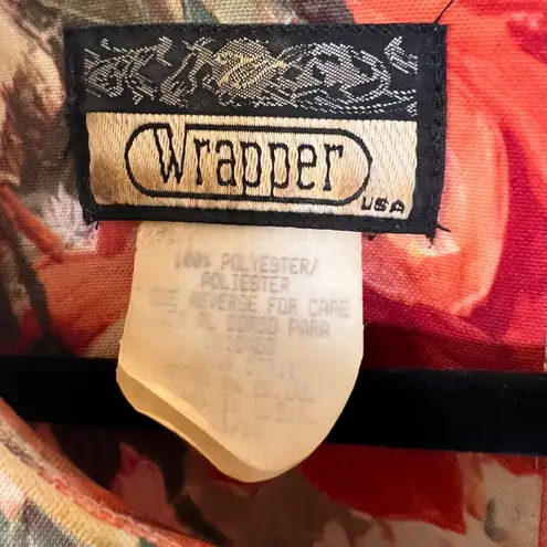 Wrapper Vintage 80s Dress Made in the USA Floral Approx Size 8