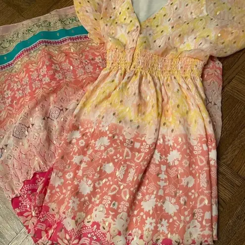 House of Harlow NWT 1960 Floral Metallic Maxi Dress