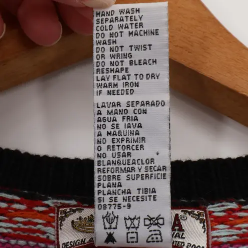 Tiara International Y2K Fair Isle Cardigan Sweater Womens Button Cozy Nordic Cottage Cabin Size M