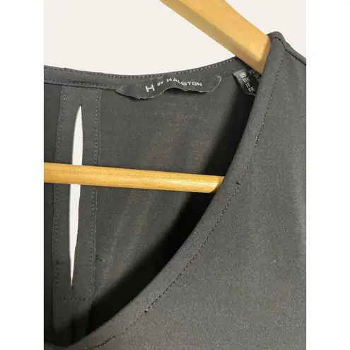 H by Halston Heritage Black Cold Shoulder V-Neck Jersey Dress Size XS Petite