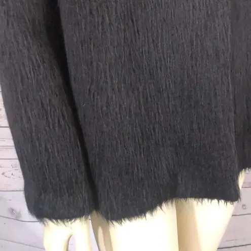 Boutique REVERSIBLE BLACK HOBO FAUX FUR COAT size medium