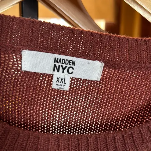 Madden NYC Junior's Scenic Sweater Size XXL Red