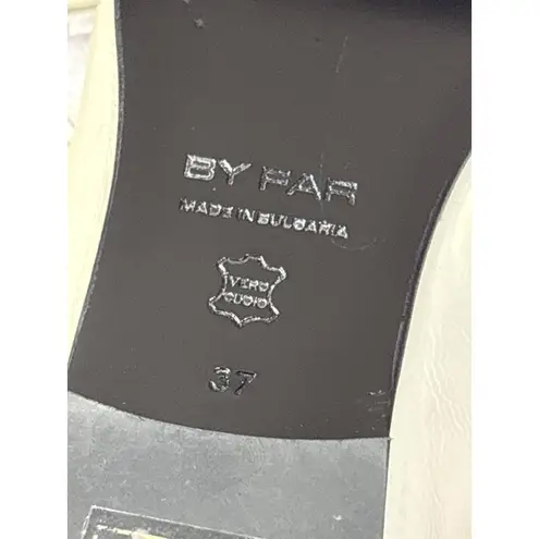 BY FAR Carr Flats in Limewash White Leather 37 With Box Womens Ballet Size 6