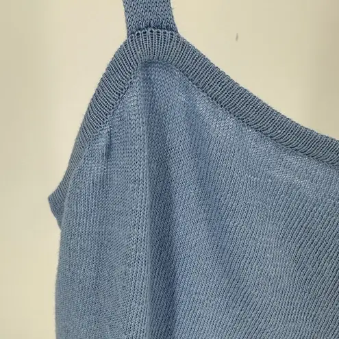Luisa Spagnoli Light Blue Knit Tank Top Camisole size Small made in Italy