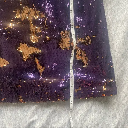 Bardot Two Tone Sequin Mini Dress in Purple and Gold Size 6 Small