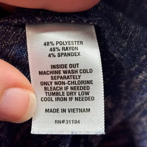 Zelos  Women's Size XL Heather Blue Cutout Back Long Sleeve Athleisure Top - Image 6