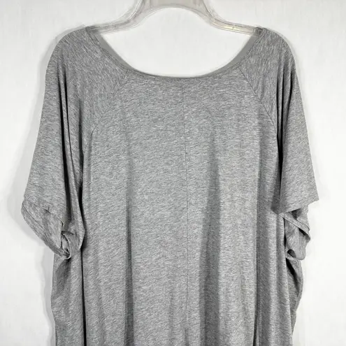 Woman Within Plus Size 3X 30W 32W Top Gray Hello Summer Scoop Neck 1076