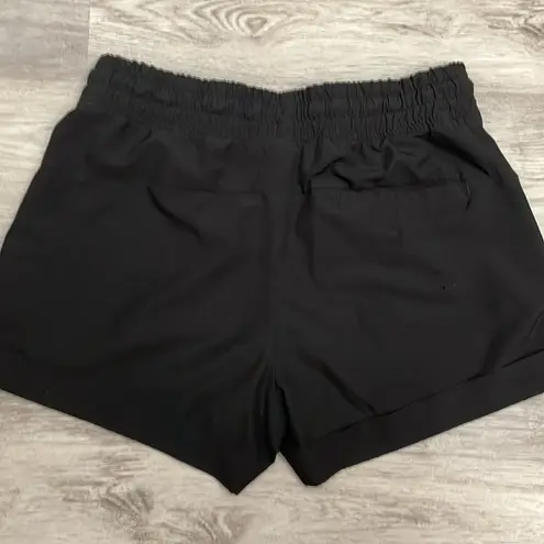 90 Degree By Reflex Black Elastic Drawstring Waist Pull On Shorts Size Small