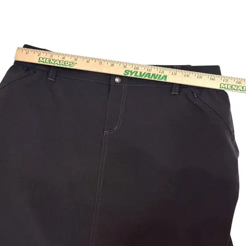 Kuhl  Skort Women's Size 14 Grey Skirt Athletic Hiking Zip Pockets Skort Rip Stop