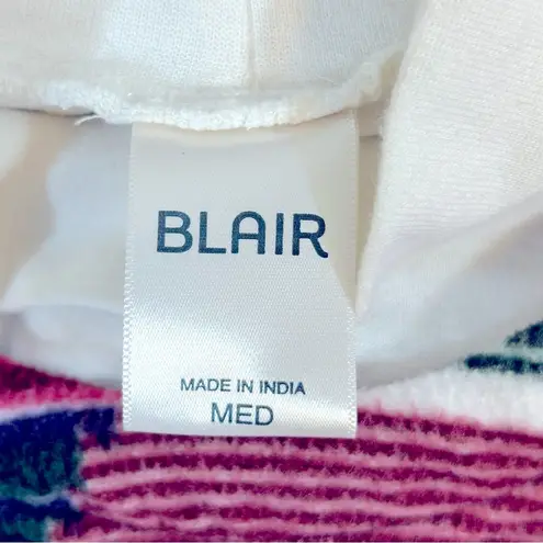 Blair Scandia Fleece Long Sleeve Tunic Top Aztec Print Mock Turtleneck Size M