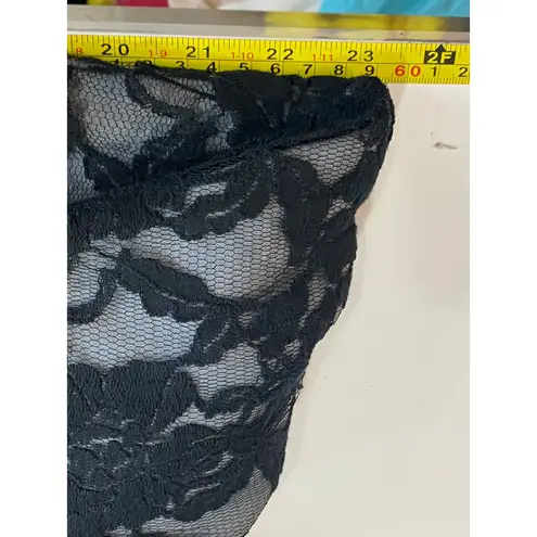 Newport News Black Lace Formal Jacket Coat Size 16 Plus Size Lined Evening Glam Duster