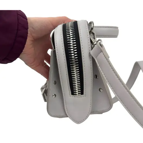 Dream Control Grey Small Crossbody/Handle Purse Studded Faux Leather Vegan Gray