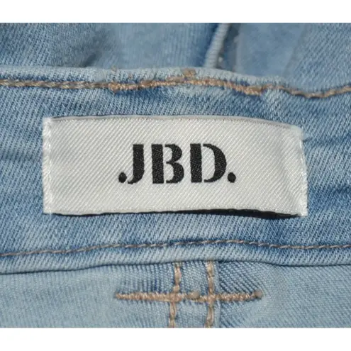 JBD Just Black Denim Ladies 30 Patch Pocket Light Wash Wide Leg Jeans High Rise Blue