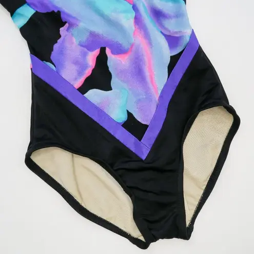 One Piece Vintage 80s The Slim Suit Floral Swimsuit