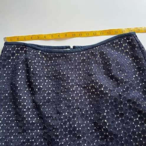 Karl Lagerfeld Navy Crochet 2 Piece Set Top and Skirt, Size 16