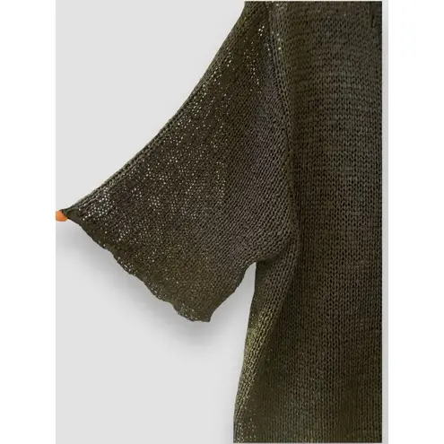 Sag Harbor Vtg Woman’s Cardigan Sz Lg Black Knit 1-Button Closure SS NWT