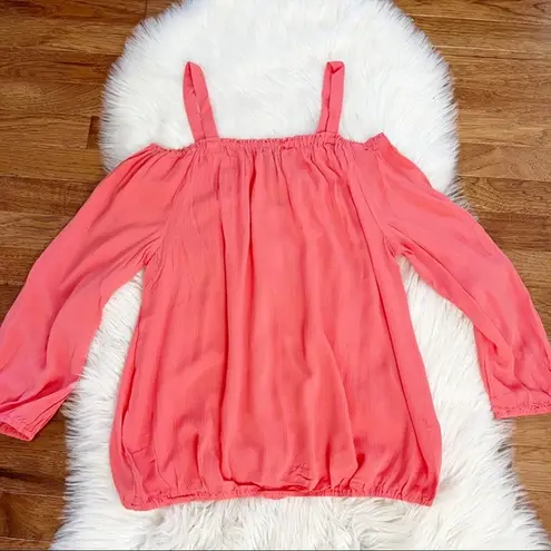 Sanctuary Coral Cold-Shoulder Top