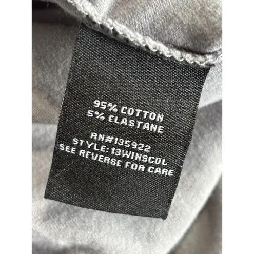 CWC Gray/Teal Graphic "Girls With Guns" Long Sleeve Shirt Crew Size XS Logo Gray