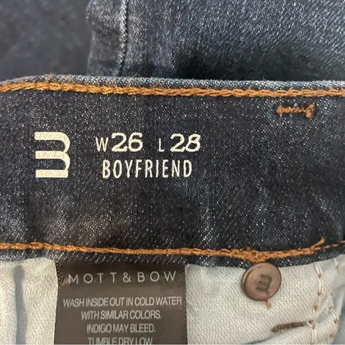 Mott & Bow Boyfriend Jeans in dark indigo blue Size 26