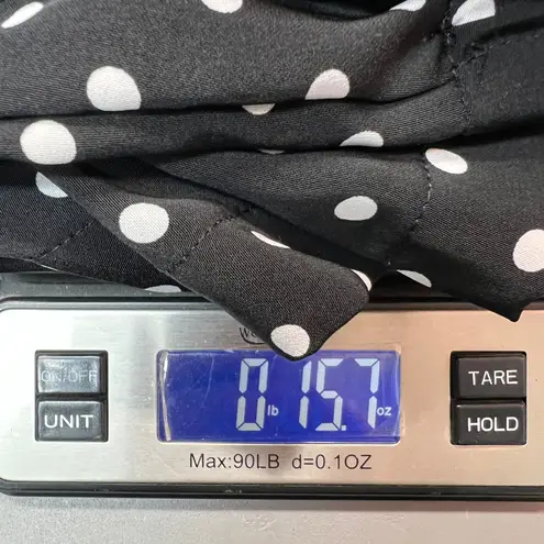 Tronjori Polka Dot Womens Pants XXL High Rise Pleated Front Wide Leg Career Chic Black