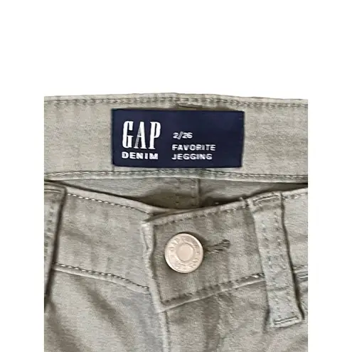 Gap  Women's Jeans Favorite Jegging Ankle Mid-Rise Stretch Light Gray Size 2/26‎ - Image 3