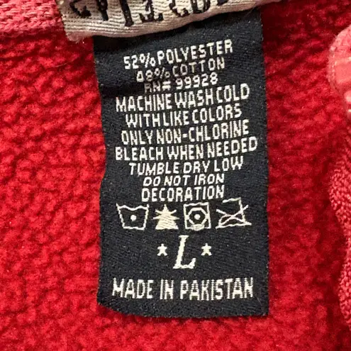 Salt Creek Colorado 38th State Rocky Mountain Moose Full Zip Hoodie Large Retro Red