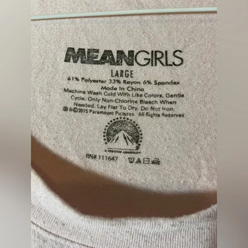 Mean Girls On Wednesdays We Wear Pink T Shirt High Low For Leggings Size Large