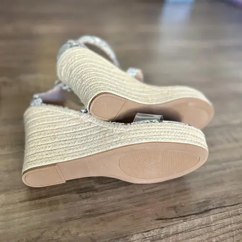 Vicki Vicki Women’s Strappy Snakeskin Pattern Wedges Size 9.5