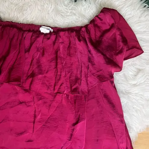 Massey’s pink fuchsia plus size top blouse 3X Pink