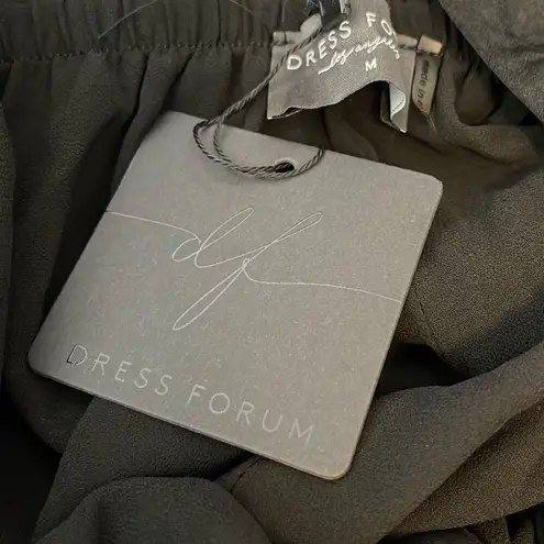 Dress Forum Womens Halter Tie Waist Cut-Out Sleeveless Jumpsuit Black Medium NWT