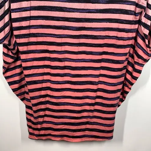 Soma Women's Batwing Striped Ombre Lounge Nightgown Multicolor Size Small Pink