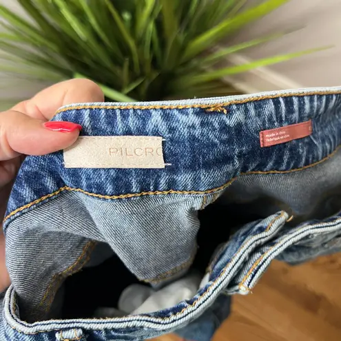 Pilcro and the Letterpress Pilcro Anthropologie Jeans Women's 30 High Rise Straight Distressed Acid Wash